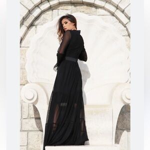 VINTAGE 90’s Goth/enchantress jeweled tTop and skirt